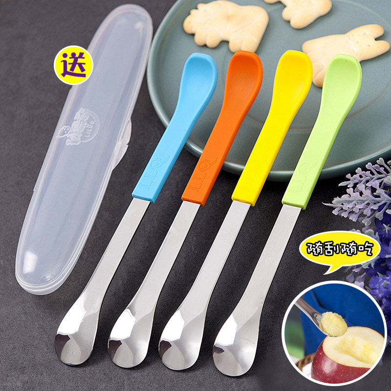 Liruchi Scrape Apple Clay Spoon Baby Fruit Mud Scraping Spoon Grinding Spoon Baby Deputy Food Tool Fruit Clay Spoon God