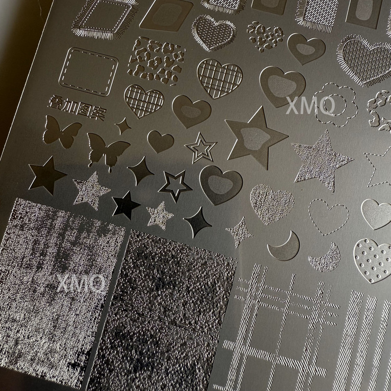 Nail Art Stamping Plate New Heart Transfer Steel Plate Cross Template Apple Fine Pattern