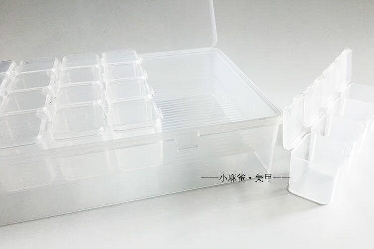 Hộp đựng phụ kiện đinh 28 hộp đơn công cụ có thể tháo rời công cụ hoàn thiện kim cương Công cụ hoàn thiện kim cương Một hộp trang sức mảnh - Công cụ Nail đồ nail cơ bản