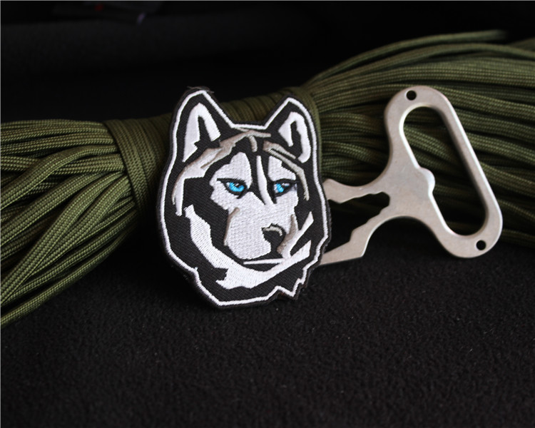 Dog head dog head thêu ba lô dán chương dog thêu armband Velcro cá tính chiến thuật dán ma thuật hình dán lên quần áo