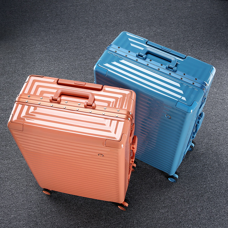 New PC fashion candy color aluminum frame universal wheel trolley case 20 inch boarding case travel password girl luggage
