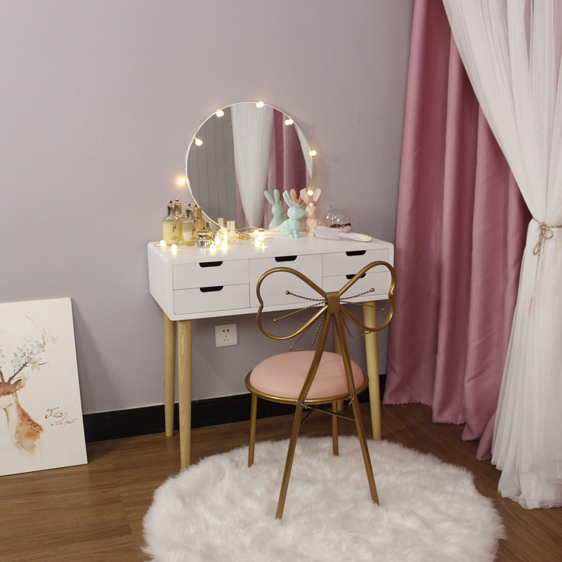 Eurostyle white long plush bedside blanket bedroom woman full of princess room innet red makeup table blanket round