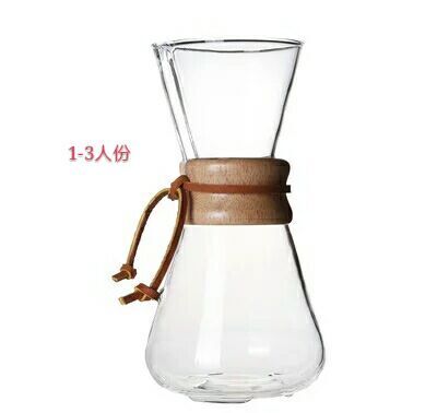 Chemex Hand Brewing Pot Chemex Coffee Pot 1 Person Serving 3 Person Serving 6 Person Serving Glass Coffee Pot