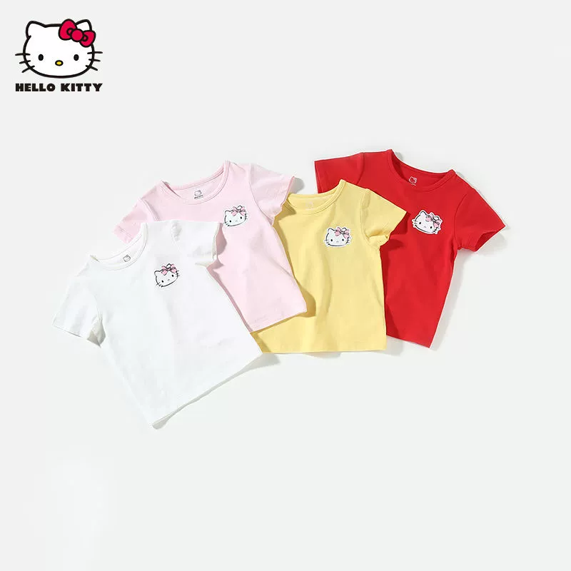 Quần áo trẻ em hellokitty 2020 mùa hè cô gái mới đáy áo phông ngắn tay trẻ mới biết đi dễ thương hàng đầu mùa xuân mùa hè - Khác