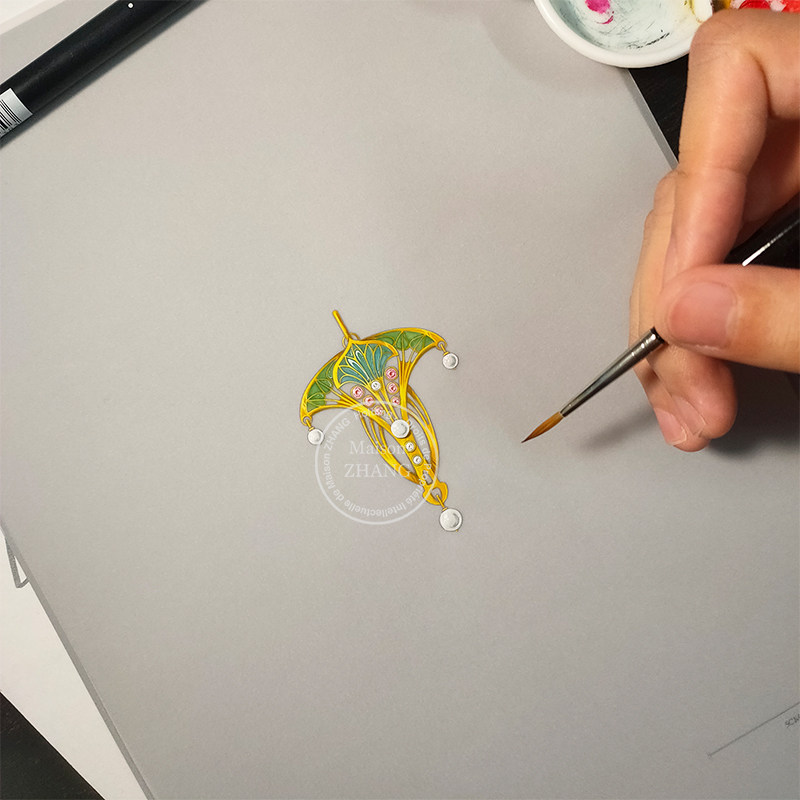 Maison ZHANG glycosides Jewel Carjewel Exercise Carenamel Art Jewellery