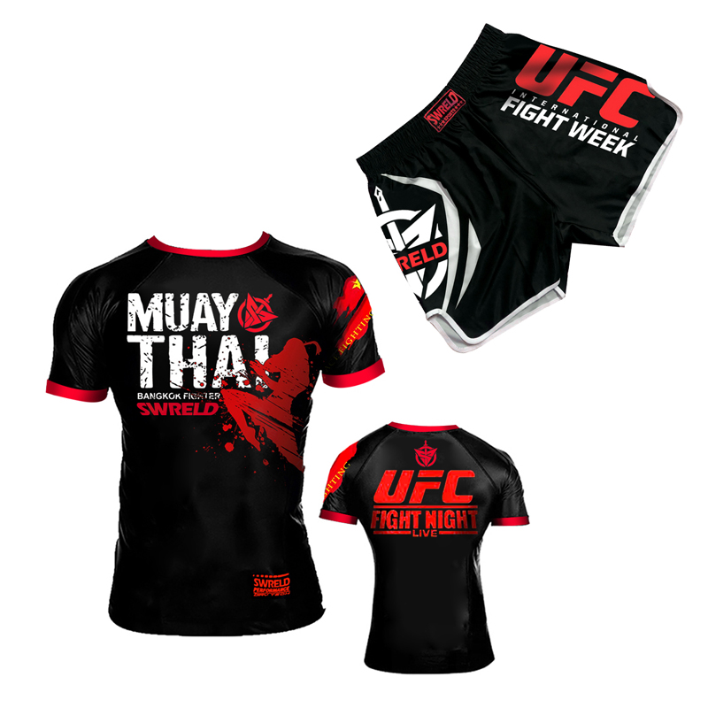 Venom high elastic tight fast-drying T-shirt shorts Male fighting UFC Muay Thai boxing Sanda football training suit customization