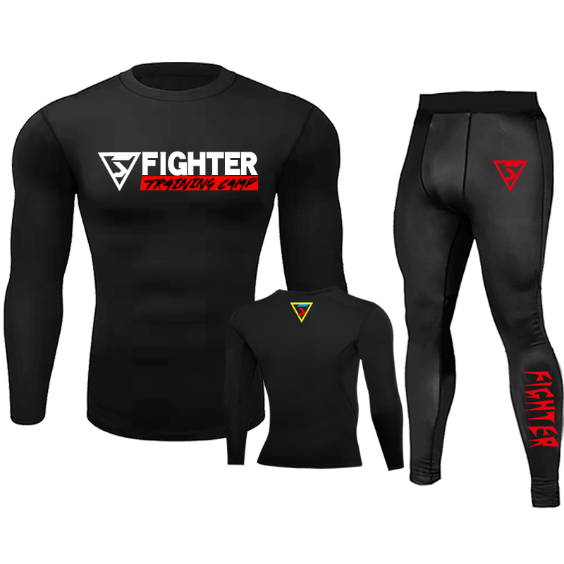 Venom boxing training long sleeve Muay Thai tights quick-drying boys and children's new Sanda fighting kneading suit customized