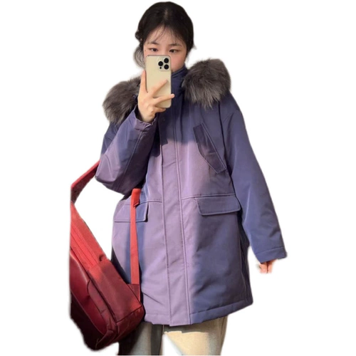 Пуховик, длинная куртка, коллекция 2022, увеличенная толщина, оверсайз