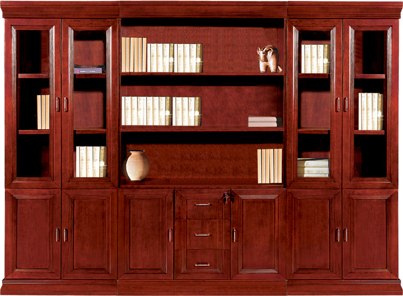 Office furniture office file cabinet wooden bookcase stick solid wood leather bookcase floor file cabinet file cabinet storage cabinet