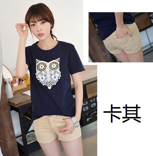 Mùa hè 2018 mới quần cotton co giãn rộng ba điểm quần lửng XL giản dị là phần mỏng MM mỏng quần áo nữ đẹp