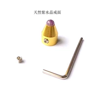 Золотое натуральное кольцо с кварцем с аметистом, драгоценный камень для кольца, 8mm