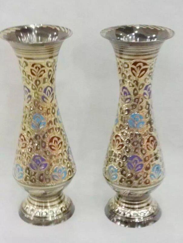 10 inch copper vase Pakistan bronze vase