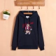 Áo len Winnie the Pooh miệng lớn 2021 phiên bản mới của phụ nữ Hàn Quốc của kích thước lớn rộng rãi cộng với áo khoác nhung dày có mũ trùm đầu mùa đông - Áo len