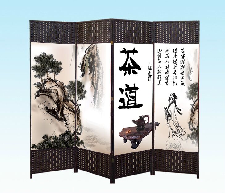 Màn hình phân vùng sân vườn thời trang mới cho văn phòng khách sạn màn hình gập hai cánh cửa hiên chống thấm vải mây - Màn hình / Cửa sổ lam gỗ cầu thang