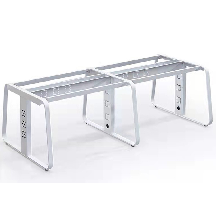 Office Workstation Desk Legs, Office Staff Desk Iron Legs, Employee Cubicle Four-Person Desk Leg Supports