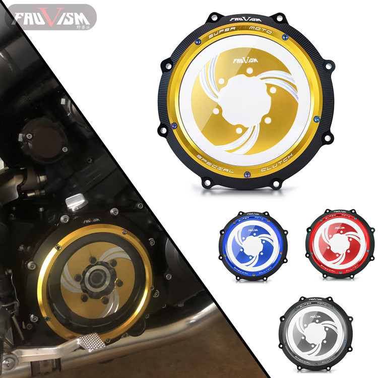 FAUVISM Yamaha V-max 1700 09-21 09-21 years modified with transparent clutch engine clutch edge cover-Taobao