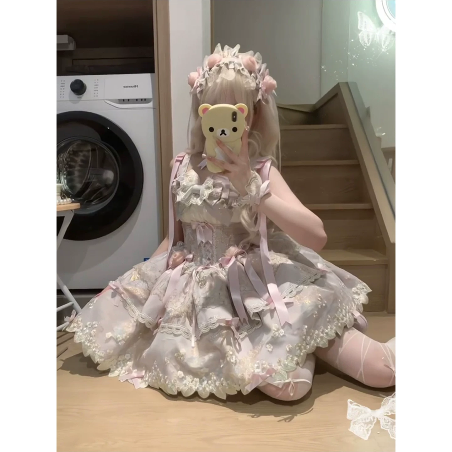 Подлинное милое платье с бантом, стиль Lolita, Lolita Jsk