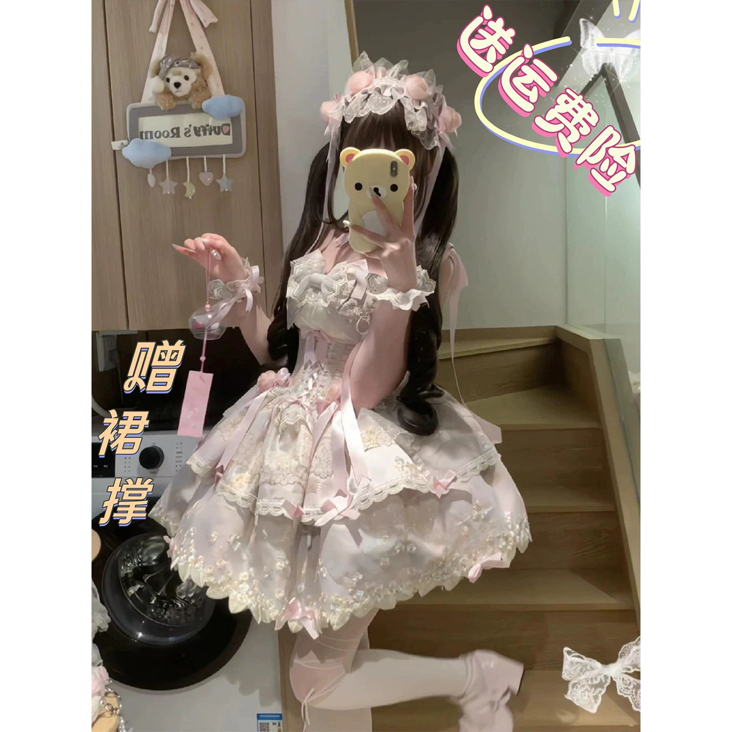 Подлинное милое платье с бантом, стиль Lolita, Lolita Jsk