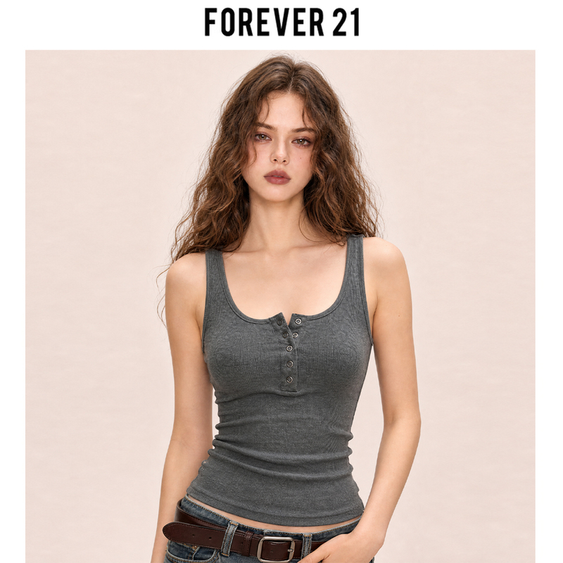 Forever 21 American Style Hot Girl Gray Racerback Tank Top for Women, Summer Outerwear or Inner Wear, Wide Shoulder Sleeveless Top Forever 21 American Style Hot Girl Gray Racerback Tank Top for Women, Summer Outerwear or Inner Wear, Wide Shoulder Sleeveless Top