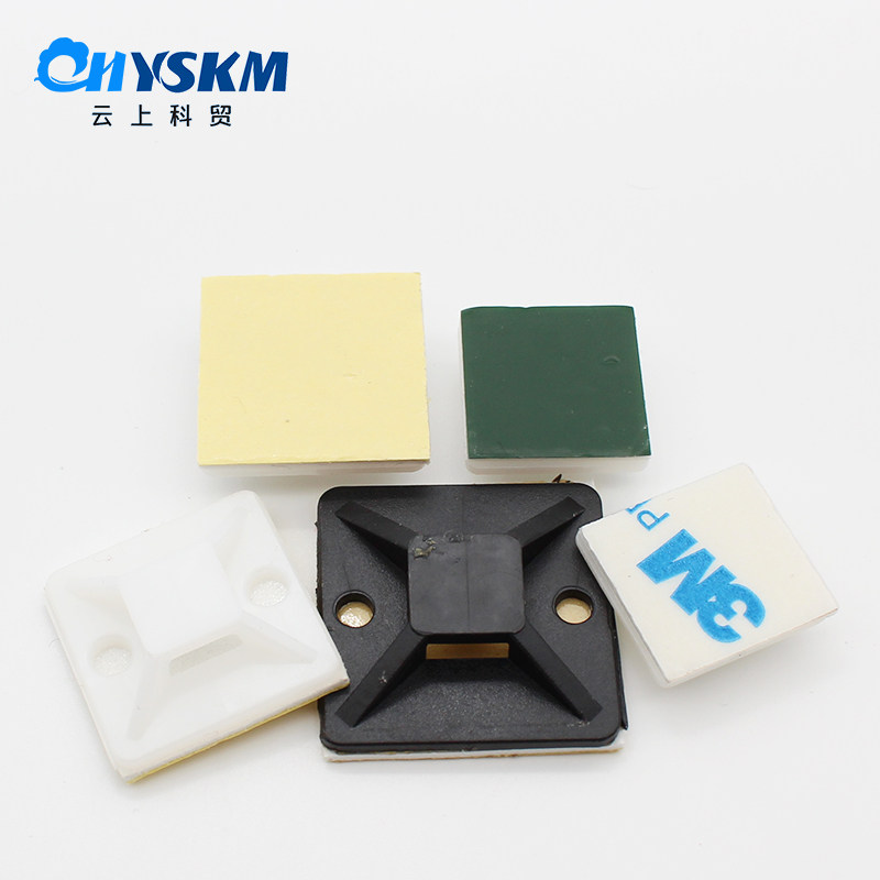 Self-adhesive suction cup tie with adhesive positioning piece storage wire arrangement nylon plastic holder wall bundle clamp pin
