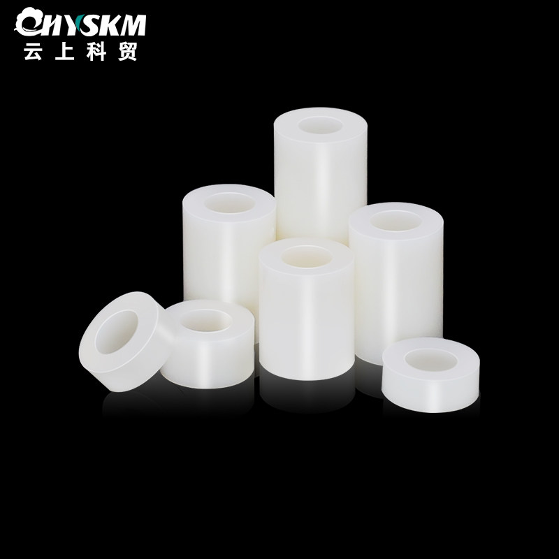 Straight-through M6 isolation column pad high flat head support column double-through ABS nylon plastic gasket round hole casing column gasket