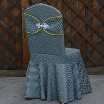 Hotel restaurant dining chairs hotel banquet wooden chair covers wedding seat covers special seat covers with bows custom-made