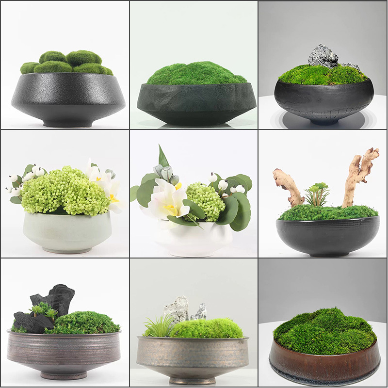 Artificial Flower Bonsai, Eternal Moss Floral Arrangement, Green Plants, Hotel Lobby, New Chinese-Style Conference Table Potted Plants, Negotiation Table Decorations Artificial Flower Bonsai, Eternal Moss Floral Arrangement, Green Plants, Hotel Lobby, New Chinese-Style Conference Table Potted Plants, Negotiation Table Decorations