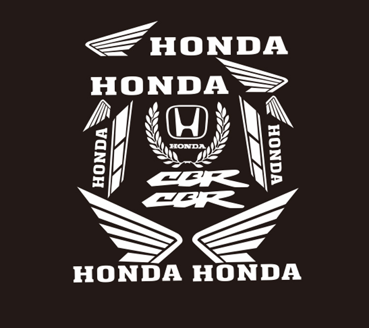 Honda motorcycle stickers Personalized decal moped Electric motorcycle reflective stickers Honda CBR wing cover stickers Cut words