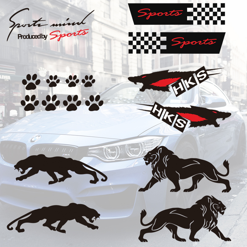 Car Trim Stickler Scratches Shelter Car Sticker Creative Personality Rahua Retrofit Waterproof Bodywork Door Sticker