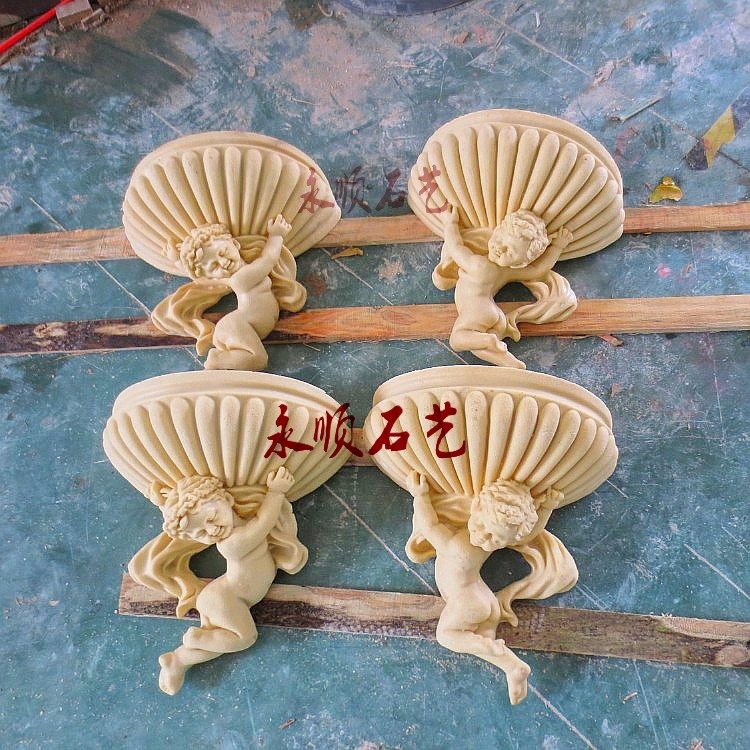 Yongshun sandstone water spray relief garden sculpture bar club courtyard community indoor and outdoor decoration of the little angel light holder