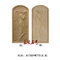 Sandstone landscape sculpture Round sculpture Sandstone relief mural Entertainment club courtyard decoration Angel relief