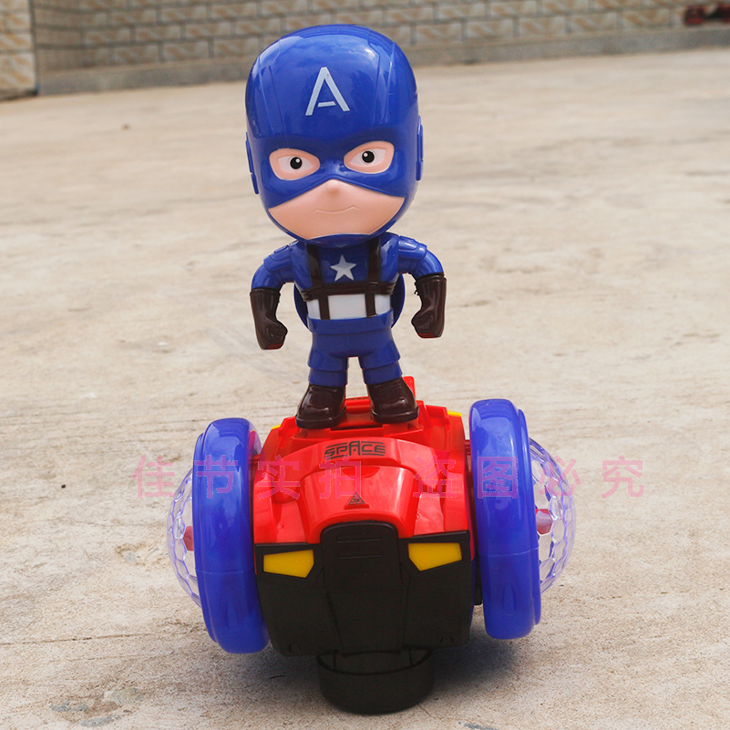 Children with musical lights Street Dance Robot Boy Electric Balance Car Spider Man Toy Gift