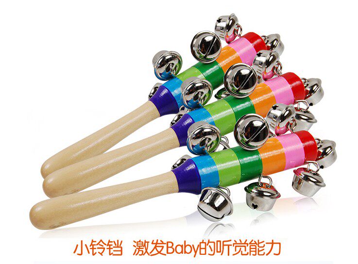 Kindergarten Dancing Bell Infant Toys 7 colorful eco-friendly wooden rocking Suzuki baby hands catch bell Cross Suzuki 10 Suzuki