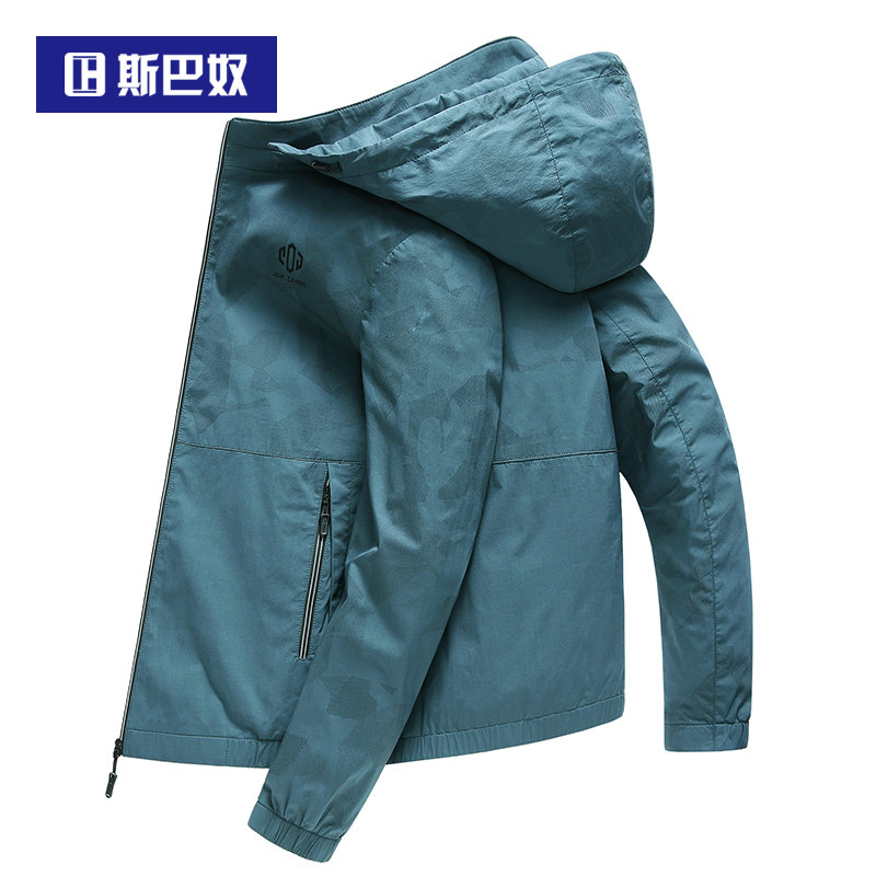 mới mùa thu 2020 chưa lắp ráp đầu zip-up Sbanu của áo khoác nam với áo khoác trẻ đầu bình thường.