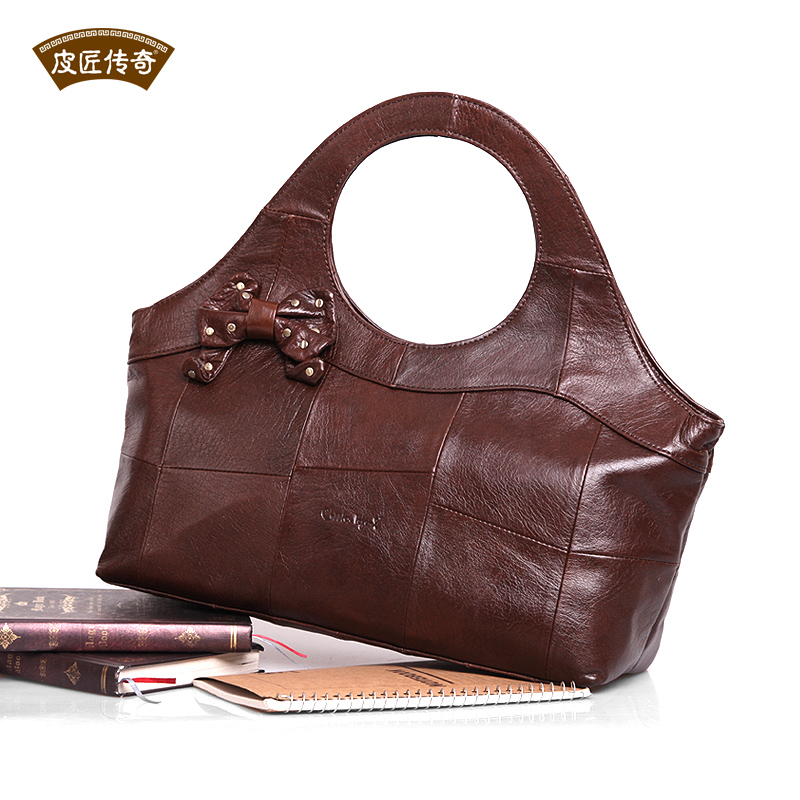 2021 new fashion leather bag ladies handbag genuine leather top layer cowhide women's bag retro one shoulder messenger bag mom