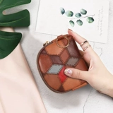 Картхолдер, кошелек, маленькая кожаная небольшая короткая изысканная ключница, из натуральной кожи