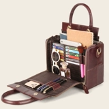 Ретро вместительная и большая универсальная сумка через плечо, премиум класс, в западном стиле, из натуральной кожи