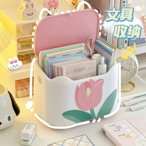 Милое мусорное ведро, маленький мусорный мешок для гостиной для домашнего использования, в цветочек