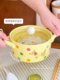 家用陶瓷碗泡面碗可爱双耳汤碗面碗学生宿舍餐具碗简约可爱ins风