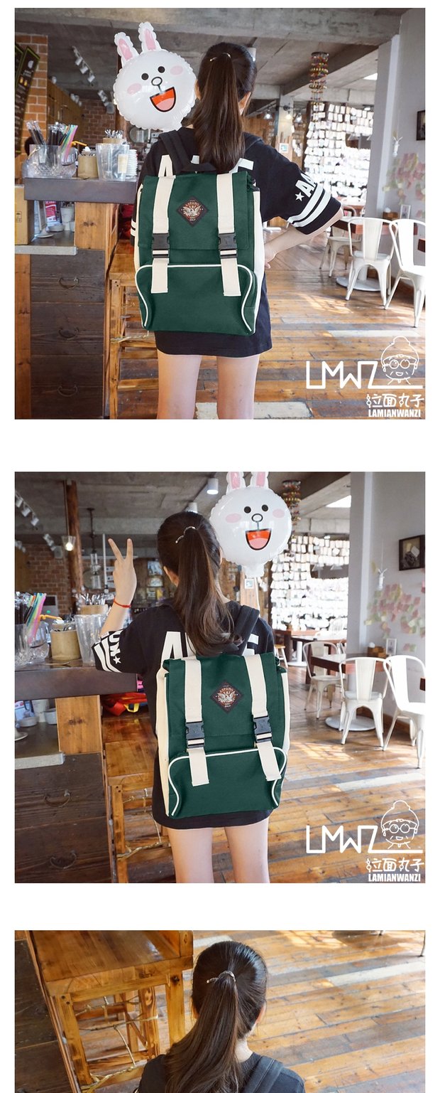 Ramen bóng retro Anh cổ điển khâu ba lô đôi nam nữ và ba lô giản dị túi sinh viên balo đi học nữ cấp 1