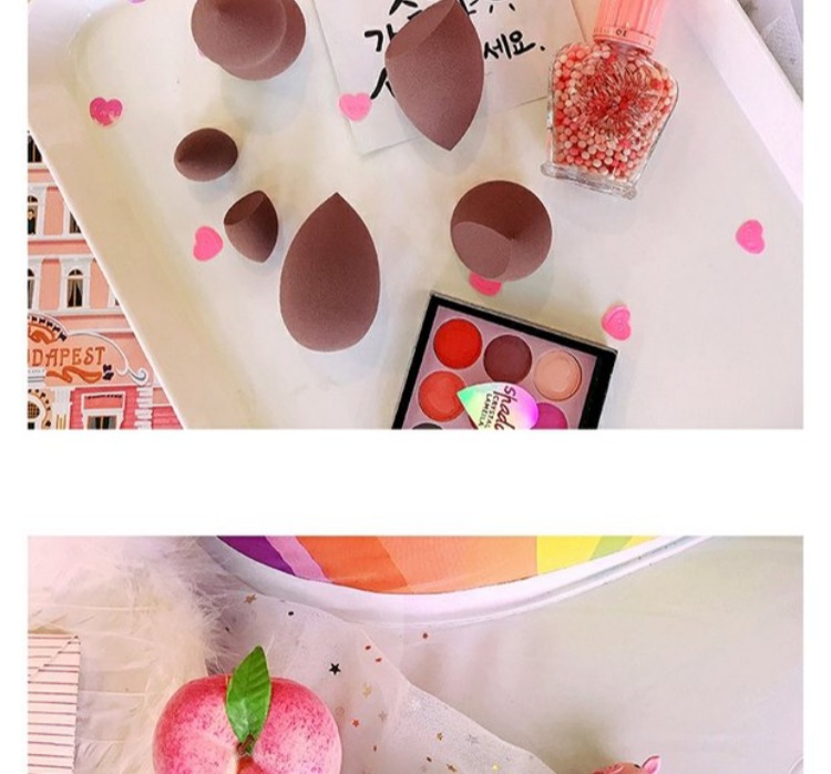 Dễ thương làm đẹp thân thiện da phồng dụng cụ trang điểm bọt biển bầu đệm đệm không khí bông phổ quát di động bọt biển nữ - Các công cụ làm đẹp khác mút trang điểm giọt nước
