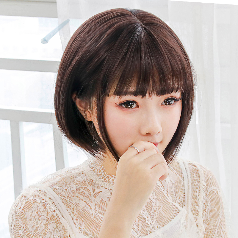 Sky Beauty Wig Woman Short Hair Bobo Head Net Red Popo Head Air Live-action Live-action Live-action Hair Collarbone Wig