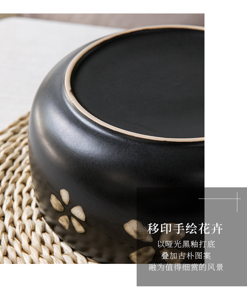 Japanese hot eat noodles bowl of domestic large capacity mercifully prevention rainbow such use originality and wind 8 inch ceramic tableware large soup bowl