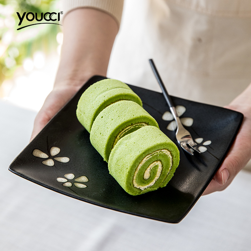 youcci Yo-yo Porcelain Creative Day Style 6 5 Inch Ceramic Small Square Pan Ceramic Plate Home Bone Saucer Snack Dish