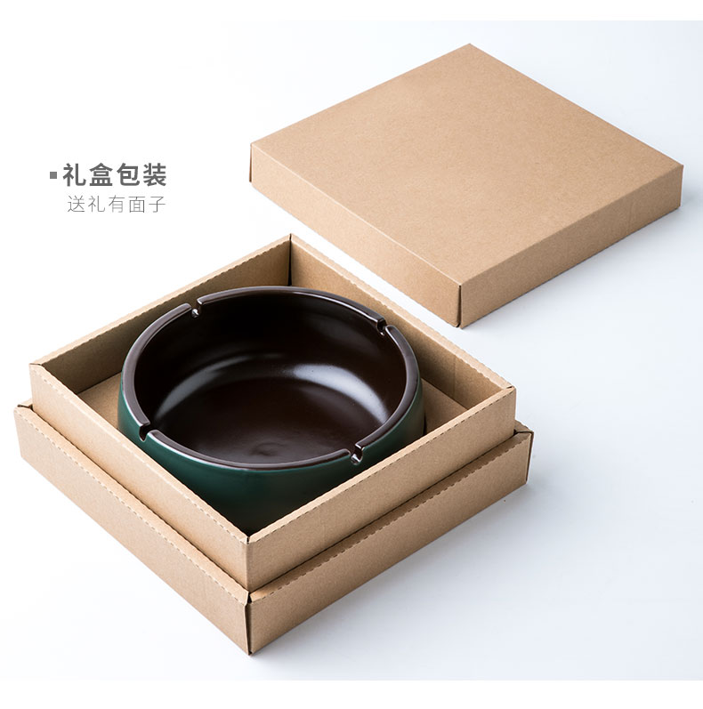 Creative large heavy ashtray retro move ceramic ashtray home sitting room office multi - function ashtray