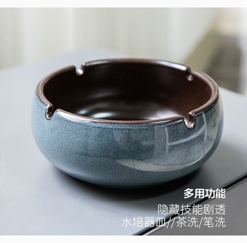 This porcelain character large ashtray and fly ash European big ceramic ashtray home sitting room office term cylinder