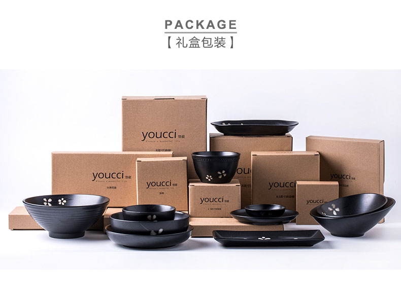 Youcci porcelain leisurely 5 inches Japanese ceramic bowl set 4 only combination of household ceramic bowl of rice bowl for dinner