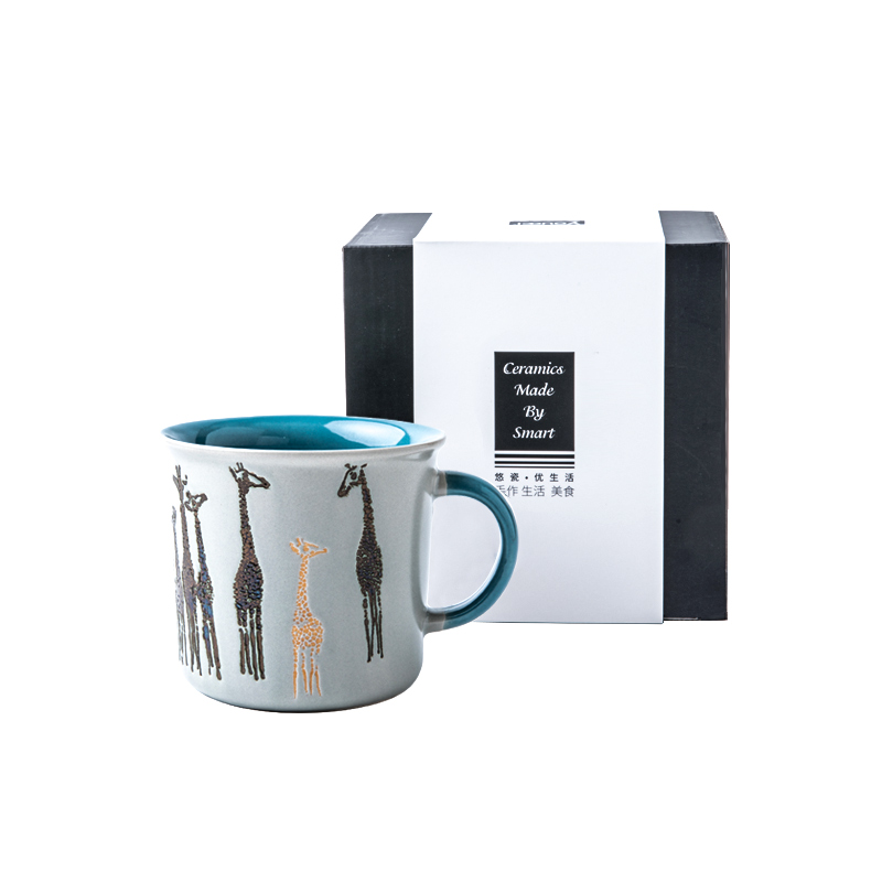 Creative lovely glass ceramic cup keller cartoon lovers a cup of milk a cup of coffee cup tea cup