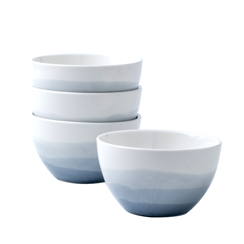 Porcelain leisurely 4.5 inch European ceramic bowl set four home eat rice bowl creative small bowl of rice bowls eight only