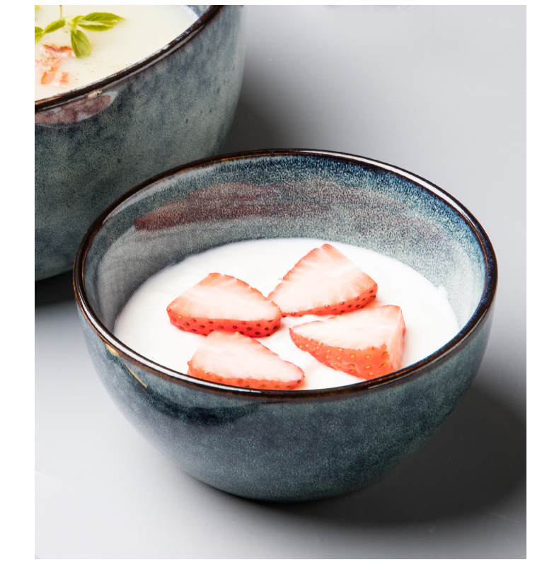 This porcelain creative household ceramic bowl of rice bowls nice 5 inches porringer ins contracted eating small bowl